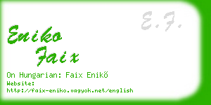 eniko faix business card